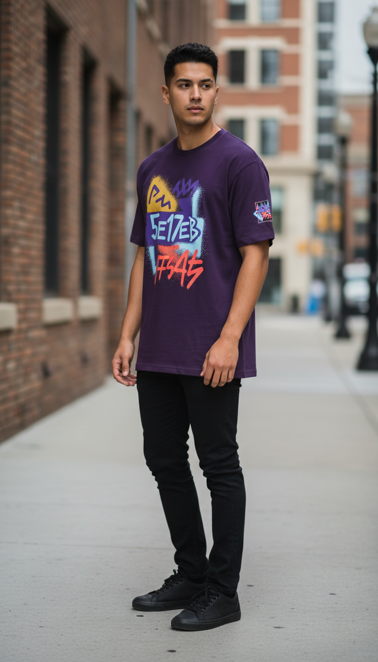 Deep Violet streetwear tee